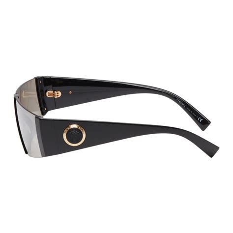 Versace: Black Medusa Ares Visor Sunglasses 